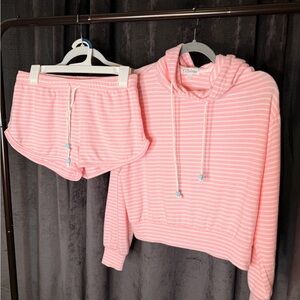 P.J. Salvage Pink Striped Lounge Set